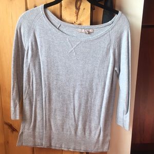 3/4 sleeve gray sweater